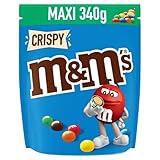M&M'S CRISPY - Bonbons Chocolat au Lait & Riz Soufflé - Sachet de 340g - Chocolats à Offrir et à Partager