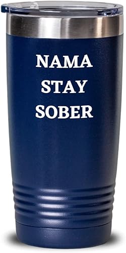 Miniatura 7 de Namastay Sober - Vaso aislado grande de 20 onzas y 30 onzas Namaste Nama Stay Sober