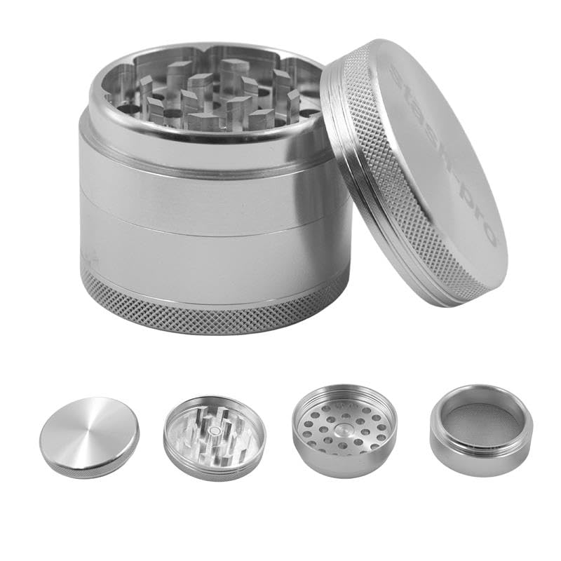 Image of Stash-Pro Crushers Metal Solid Herb Grinder | Herb Crusher Machine Roller Joint Crashers (Silver 50MM)
