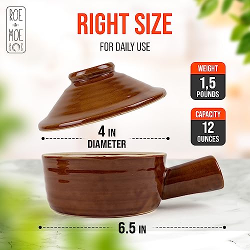 Roe & Moe Egg Cooker - Non-Stick, Ceramic Microwave Egg Poacher With Dome Chimney Lid And Hollow Handle - Reimagine Breakfast With Picture-Perfect Eggs And Delicious Soups With Our Microwave Steamer #TOP2