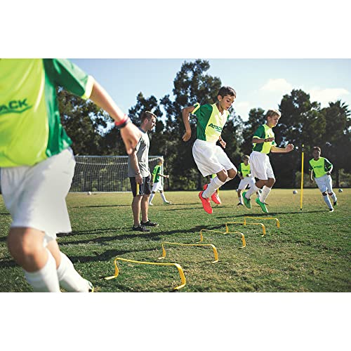 Image of SKLZ 6X Ultra Durable Agility Hurdles - for Athletes of All Skill Levels,6pk of 6-in Tall Hurdles,Bright Yellow Color,Made of Durable, Composite Materials,Easy to Set up & Transport,Comes w /Carry Bag
