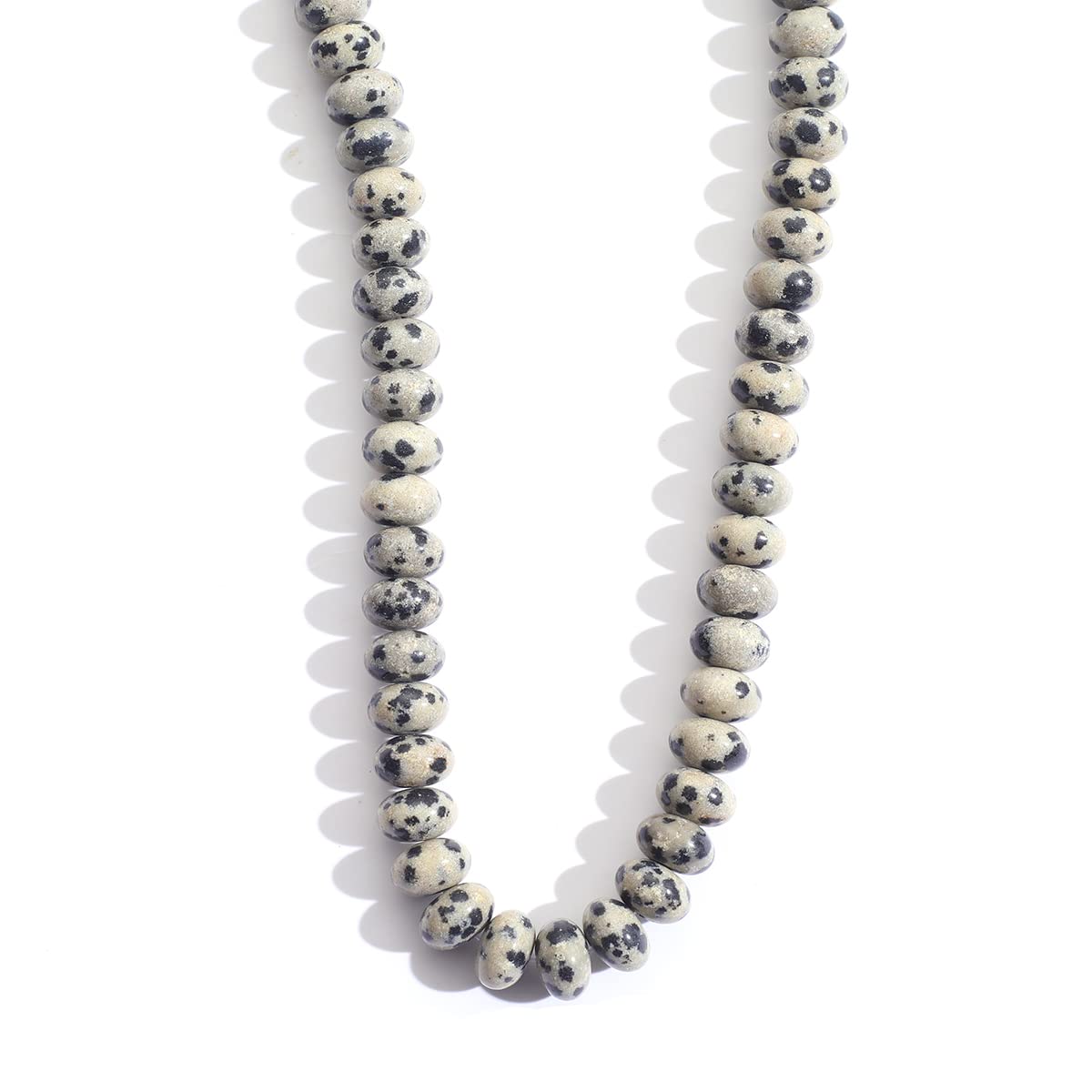 5x8mm Natural Rondelle Stone Beads Dalmation Semi Precious Abacus Beads Handmake Gemstone for Jewerly Making DIY Bracelet Necklace