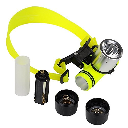 Bestsun Diving Headlamp, High Lumen Diving Swimming Headlamp Light Waterproof Underwater Diving Head Flashlight Diver Submarine Head Torch Scuba Safety Lights (Only Headlamp) #TOP2