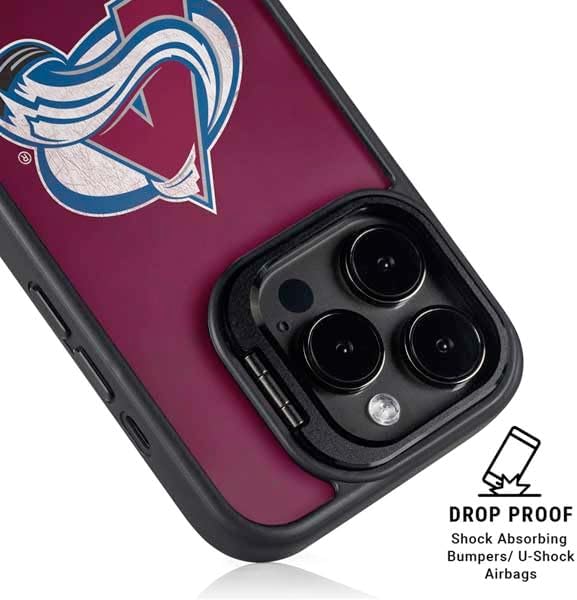 Skinit Kickstand Phone Case Compatible with iPhone 14 Pro Max - Officially Licensed NHL Colorado Avalanche Distressed Design