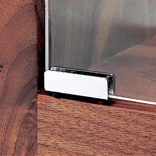 Wenting Glass Door Hinge Glass Door Pivot Hinge For Free Swinging Glass Doors Used For Cabinet Glass Pivot Door Orcupboard Cabinet Glass Doors Polished Chrome Door Hinge(1Pair) (Silver) #TOP4