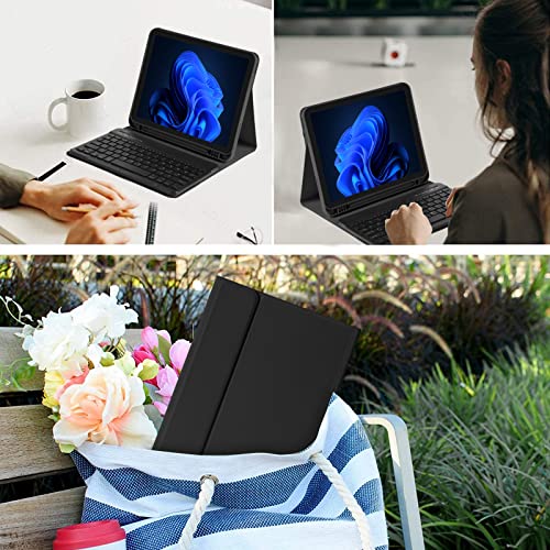 BQSS Keyboard Case for ipad 10.2" 9th/8th/7th Gen,Wireless Magnetic Detachable Keyboard iPad 9th/8th/7th,iPad Air 3rd Gen Stand Tablet Cover Case with Built-in Pencil Holder - Image 15
