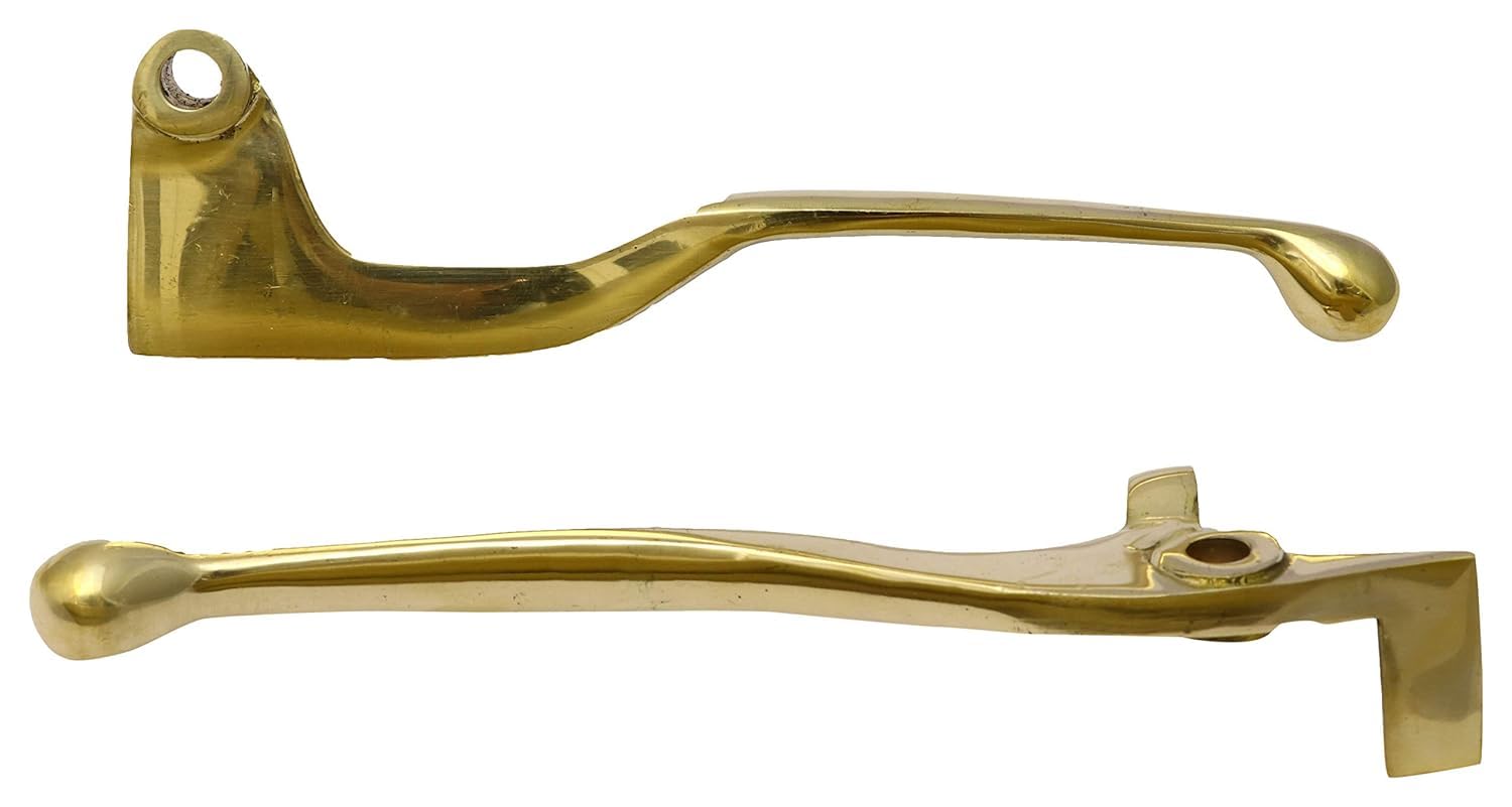 Debli 64 Brass Front Left Upper & Front Right Upper Clutch Lever and Brake Lever for Royal Enfield (Gold)-image-39