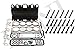 BRITPART Head Gasket Set Complete with Bolts Compatible with Land Rover Discovery 1 1994-1998 / Discovery 2 1999-2004 Parts # STC4082 & ERR2943 x 14 & ERR2944 x 6