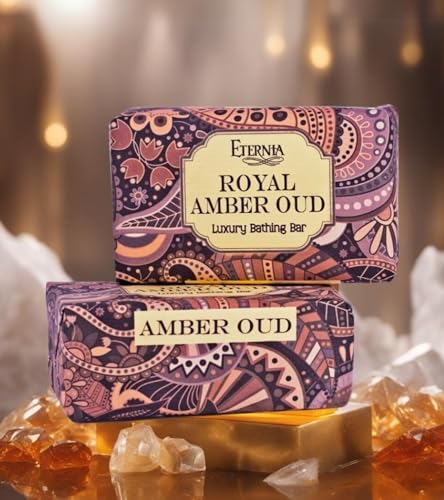 Image of Eternia Royal Amber Oud Soap with Shower Radio Combo | Rich Oud & Amber Fragrance Bath Soap | Long-Lasting Scent | Waterproof Shower Music Speaker | Luxury Bath & Gifting Set