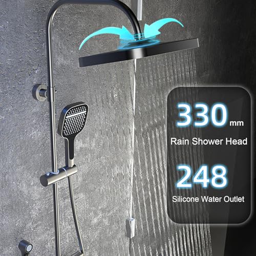 Système de douche thermostatique numérique avec ensemble combiné 4 fonctions