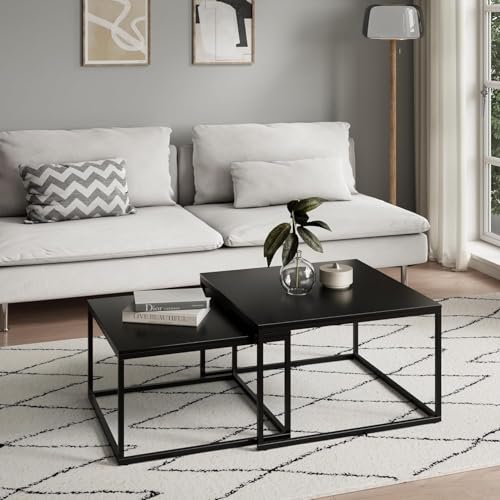 Tavolini Salotto Huhote Set Di Tavolini Quadrati Da Salotto