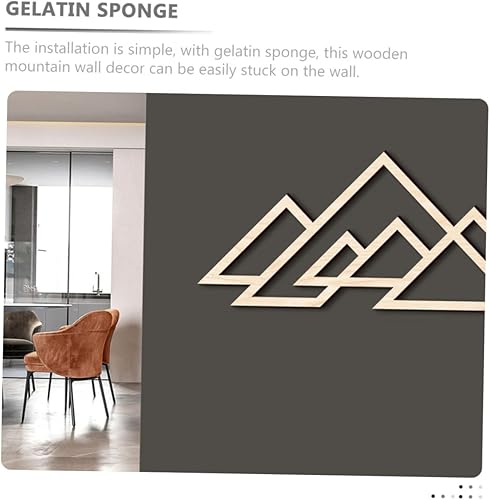 Vista 6 de HOMSFOU Hueco para pared, letrero de madera rústica, estante hueco de madera, geométrico, escena de oficina, granja, panel de arte de alambre