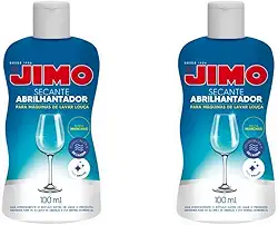 Kit 2 Jimo Secante Abrilhantador Louça 100ml Original Secagem Rápida P/Máquina de Lavar Louça
