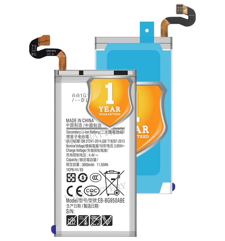 Image of Original EB-BG950ABE Battery Compatible for Samsung Galaxy S8 (SM-G9500, SM-G950F, SM-G950FD) - (3000mAh) - 1 Year Warranty K7