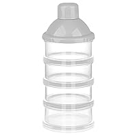 Vista 17 de Accmor Dispensador de fórmula sobre la marcha, contenedor apilable de fórmula de 4 compartimentos para viajes, contenedor de leche en polvo