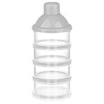 Accmor Formula Dispenser On The Go, 4 Compartments Stackable Formula Container for Travel, Baby Milk Powder Kids Snack Container, BPA Free