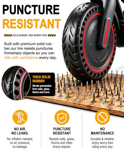 BABEJIA 8.5x2.0 (50/75-6.1) Solid Scooter Tires, 2 Pack, with Tools - image 3