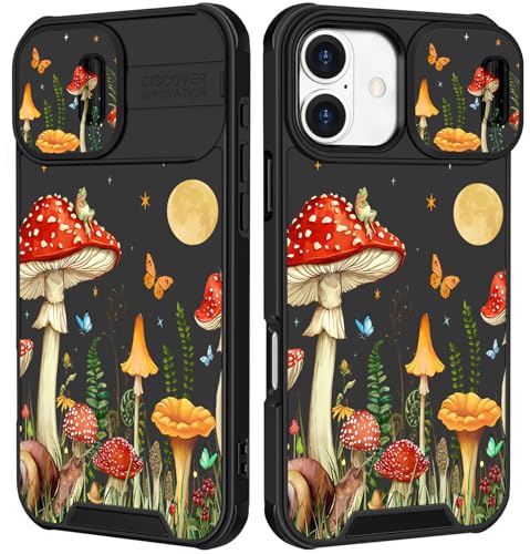 Image of Funermei for iPhone 16 Plus Case - Women Girls Cute Phone Cover Girly Pretty Aesthetic Mushroom Unique Design with Camera Cover Funda for Apple for iPhone 16 Plus