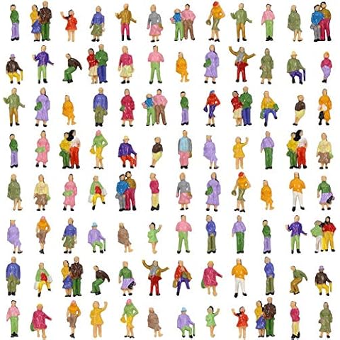Evemodel 100pcs Painted Model Train Figures Cover