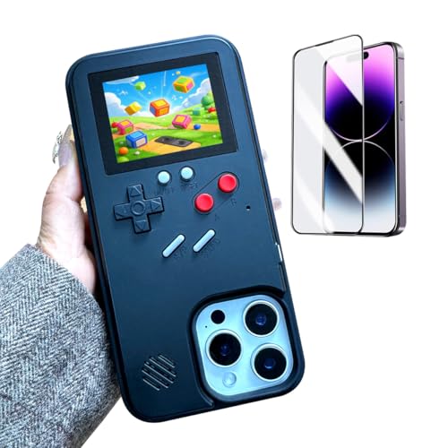 ERAKOLE Game Case for iPhone 15 Retro Video Game Phone Case Playable Design, Shockproof Funny Gaming...
