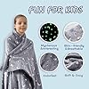 SOCHOW Glow in The Dark Throw Blanket 50 x 60 Inches, Galaxy Stars Pattern Soft Cozy Flannel Fleece Blanket for Sons Daughters, All Seasons Grey Presents Blanket for Preteens Teens #2