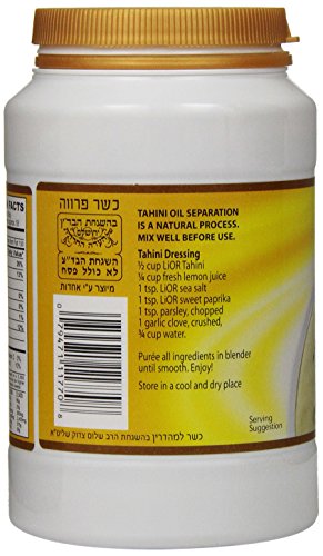 Lior Tahini, All Natural 100% Pure Ground Sesame, 16-Ounce Jars (Pack Of 12) #TOP1