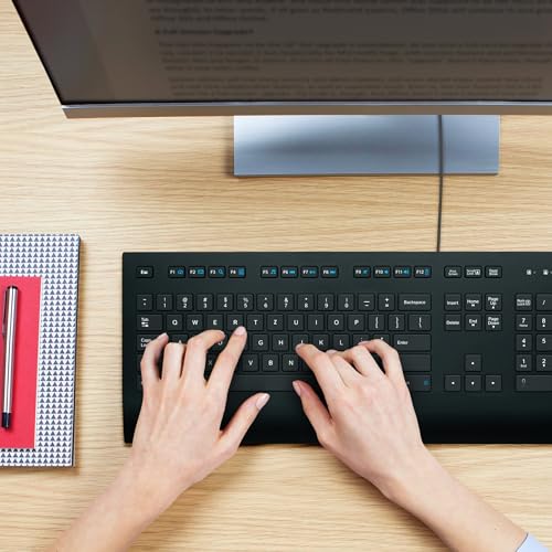 Logitech K280e Pro Kabelgebundene Business Tastatur für Windows, Linux und Chrome, USB-Anschluss, Handballenauflage, Spritzwassergeschützt, PC/Laptop, Deutsches QWERTZ-Layout, Schwarz 3