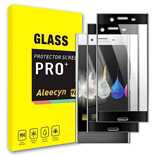 Protector Pantalla para Sony Xperia XZ Premium [2 Piezas][9H Dureza][Cobertura completa][3D Curvo] Edge Completa Cristal Vidrio Templado Protector de Pantalla para Xperia XZ Premium
