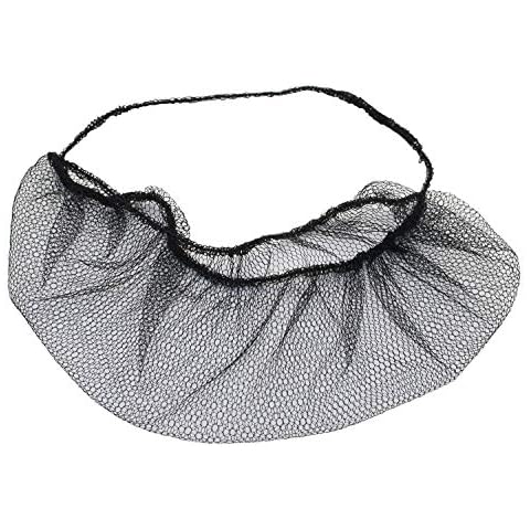 ELEGANTLIFE 300 Pieces Disposable Nylon Honeycomb Royal Beard Protector nets, Latex Free (Black) Cover