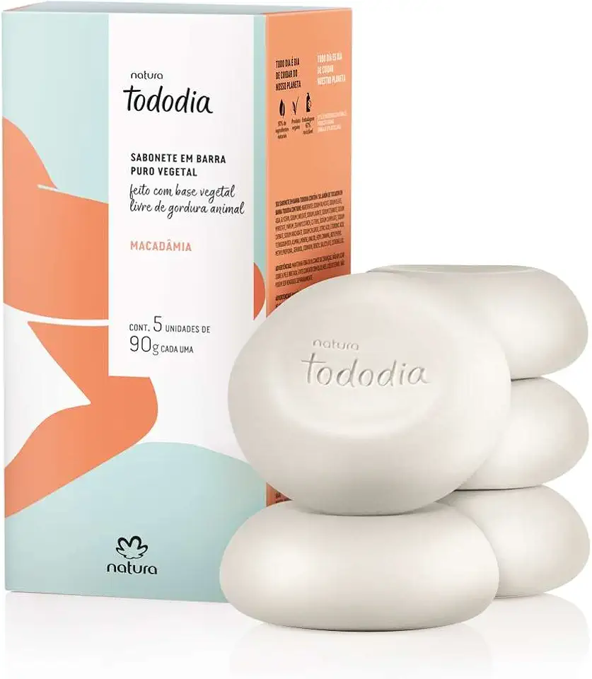 Sabonete Natura Macadâmia TodoDia Puro Vegetal