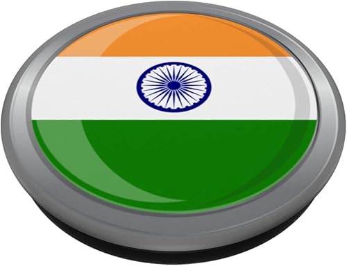 Miniatura 2 de Bandera india de la India del orgullo indio PopSockets intercambiables PopGrip