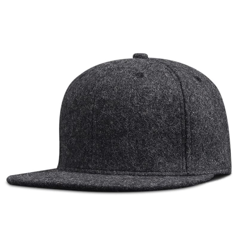 Gorra de béisbol de fieltro de lana invierno unisex miniatura 1