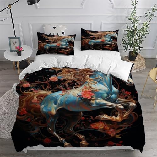 Linge de lit microfibre panda housse de couette zippée 135x200cm - 6