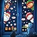 CMTOP Natale Adesivi Porta Natale Vetrofanie Addobbi Rimovibile Adesivi Statico Fai da Te Finestra Sticker Decorazione Babbo Natale Vetrina Wallpaper Adesivo Wallpaper