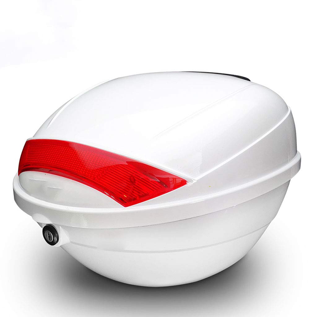 Bagażnik motocyklowy Hard Tail Bike Top Box do montażu w stelażu bagaż do przechowywania kasku Carrier Case Universal Scooter z kluczami i płytą, odporny na zużycie trwały silny antykradzieżowy