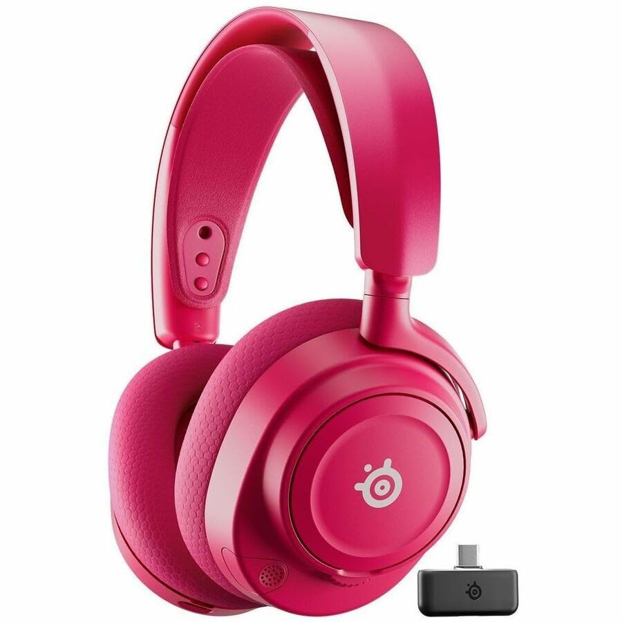 SteelSeries Arctis Nova 7X Wireless Gen 2 Gaming Headset - Real-Time App Control, 50+ HR Play, Neodymium Drivers, Mix 2.4GHz/Bluetooth - Magenta (Renewed)