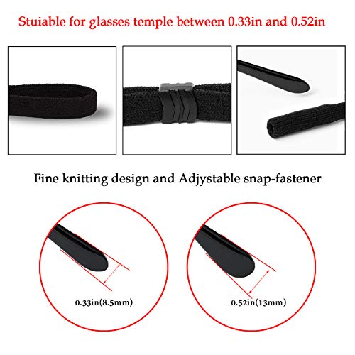 Men's Eyeglass Chains, Adjustable Glasses Straps, Sports Unisex Sunglass Retainer Holder Strap(2Pcs) #TOP2