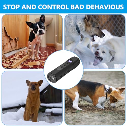 Antibell für Hunde: Antibell Ultraschall Gerät mit 3 Modi, 33Ft Anti Bell Gerät Hunde, Wiederaufladbares Hundebellen Stoppen, Anti-Bell-mittel für Hunde Sicher für Kleine, Mittelgroße Große Hunde