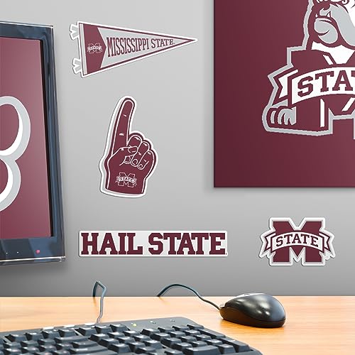 Image of Mississippi State University 10ct Vinyl Large Deluxe Stickers Variety Pack - Laptop, Water Bottle, Scrapbooking, Tablet, Skateboard, Indoor /Outdoor - Set of 10
