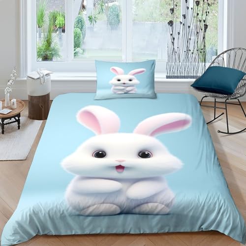 Parure de lit microfibre haut de gamme imprimé lapin chic