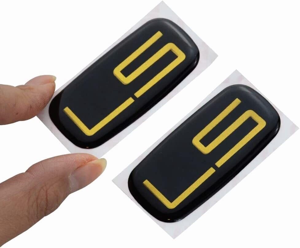 Image of Pair Set LS Cab Emblems 3D Badge Logo Nameplate Sticker Roof Pillar Replacement for LS 15036135 Pickup Truck SUV (Gold)