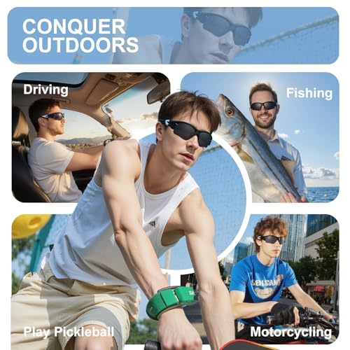 Image of Attractive Bifocal Reading Sunglasses for Men, Durable TR90 Semi Rimless Wrap Around Design Sun Readers, UV400 Near-Far Sun Glass Built in Outdoor Sports /Driving /Finshing Dark Glasses, +2.5