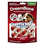 DreamBone Chicken Rattle Ball Dog Chew, Small, 7 pieces/pack