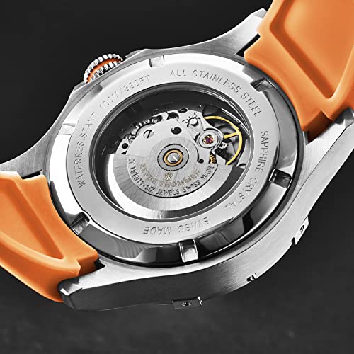 Men's 'Air Speed' Black Dial Orange Rubber Strap Automatic Watch 16070.47394