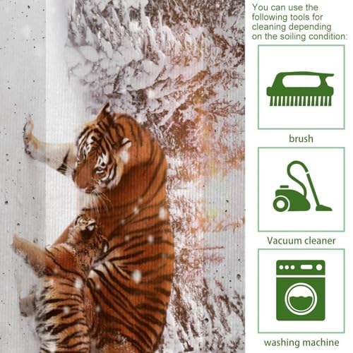Alfombra absorbente cocina tapete antideslizante de 2 piezas de tigre 5
