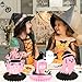 Halloween Party Honeycomb Centerpieces 12Pcs Happy Halloween Party Decorations for Girls Pink and Black Halloween Theme Centerpieces for Ghost Pumpkin Bat Witch Theme Party Baby Shower Supplies