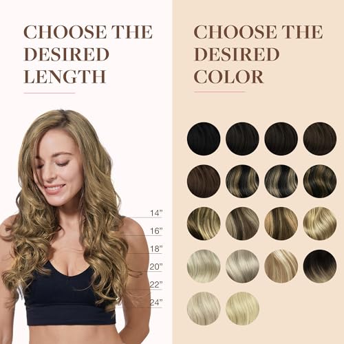 Image of GOO GOO Seamless Clip in Hair Extensions Real Human Hair Remy Extensions