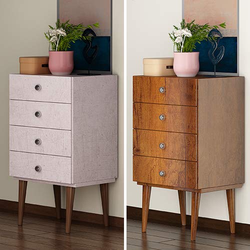 Livelynine 15.8X197 Inch Brown Wood Wall Paper Peel And Stick Kitchen Cabinet Wallpaper Adhesive Shelf Liner Wood Grain Vinyl Wrap For Cabinets Old Furniture Cupboard Wardrobe #TOP4