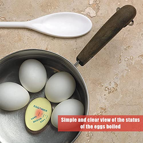 Image of 2Pcs Egg Timer,Colour Changing Boiled Egg Timer,Color Indicator Soft Medium & Hard Boiled Eggs Heat Sensitive Safe Durable Kitchen Tool for Breakfast,Cooking Kitchen,Gift & Home Use, Red