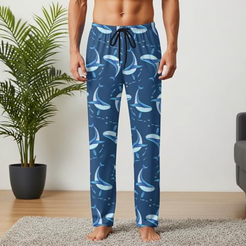 Men's Pajama Bottoms, Pajama Pants Mens Soft lounge sleep pants with Pockets Drawstring4